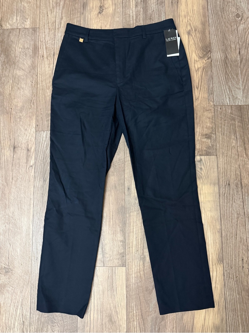 Lauren Ralph Lauren Navy Straight Ankle Trousers Size 6. Brand new with tags